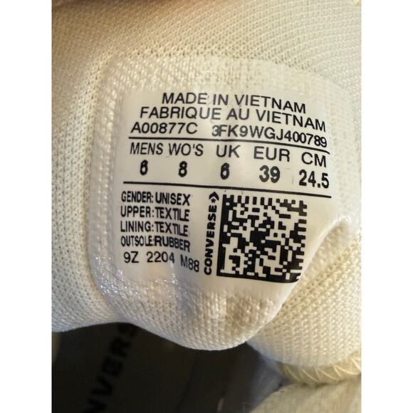 Converse Chuck Taylor All Star Lugged 2.0 Jacquard High Sand Dune Tennis Shoes - Picture 10 of 10